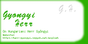 gyongyi herr business card